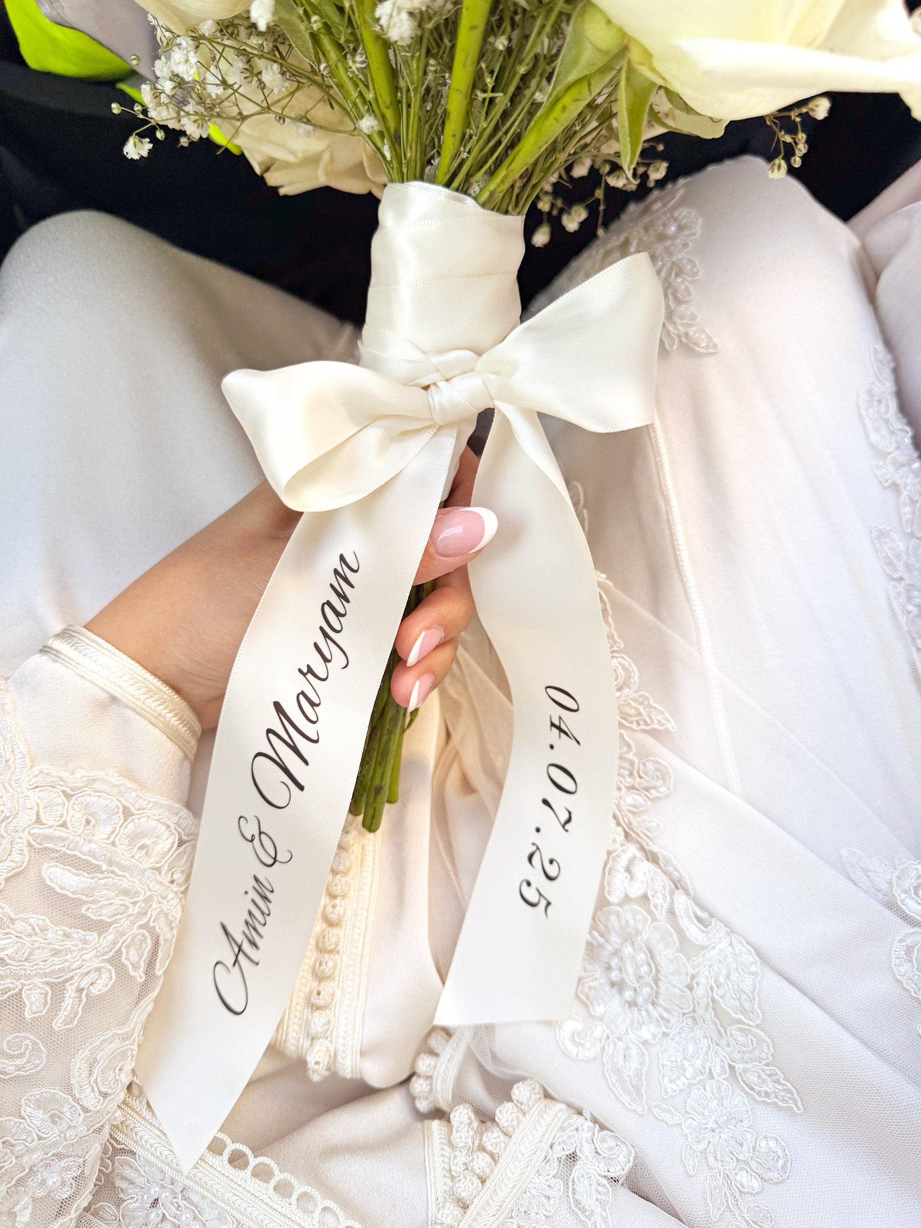 Personlig tilpasset satengbånd