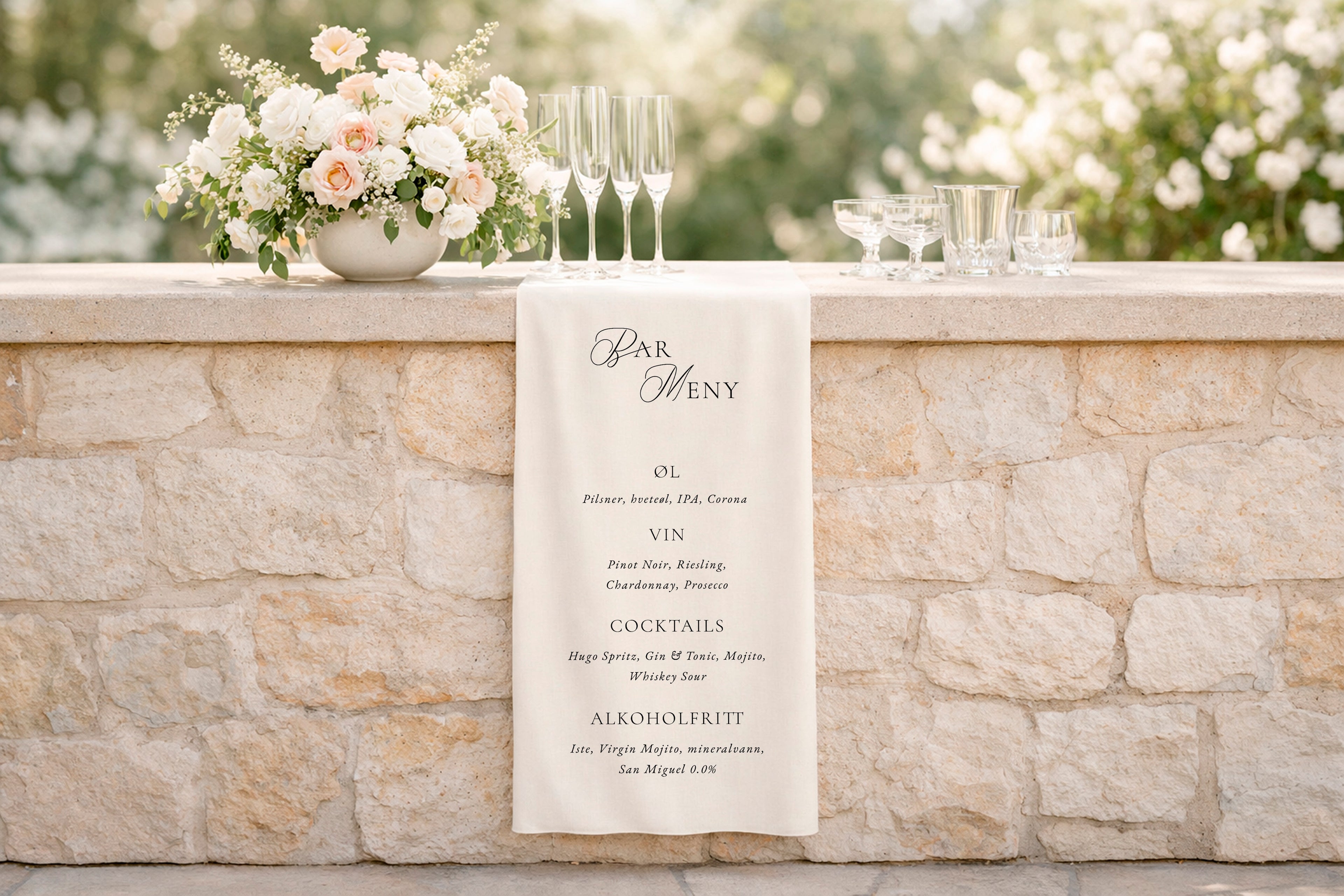 Stoffskilt | Barmeny