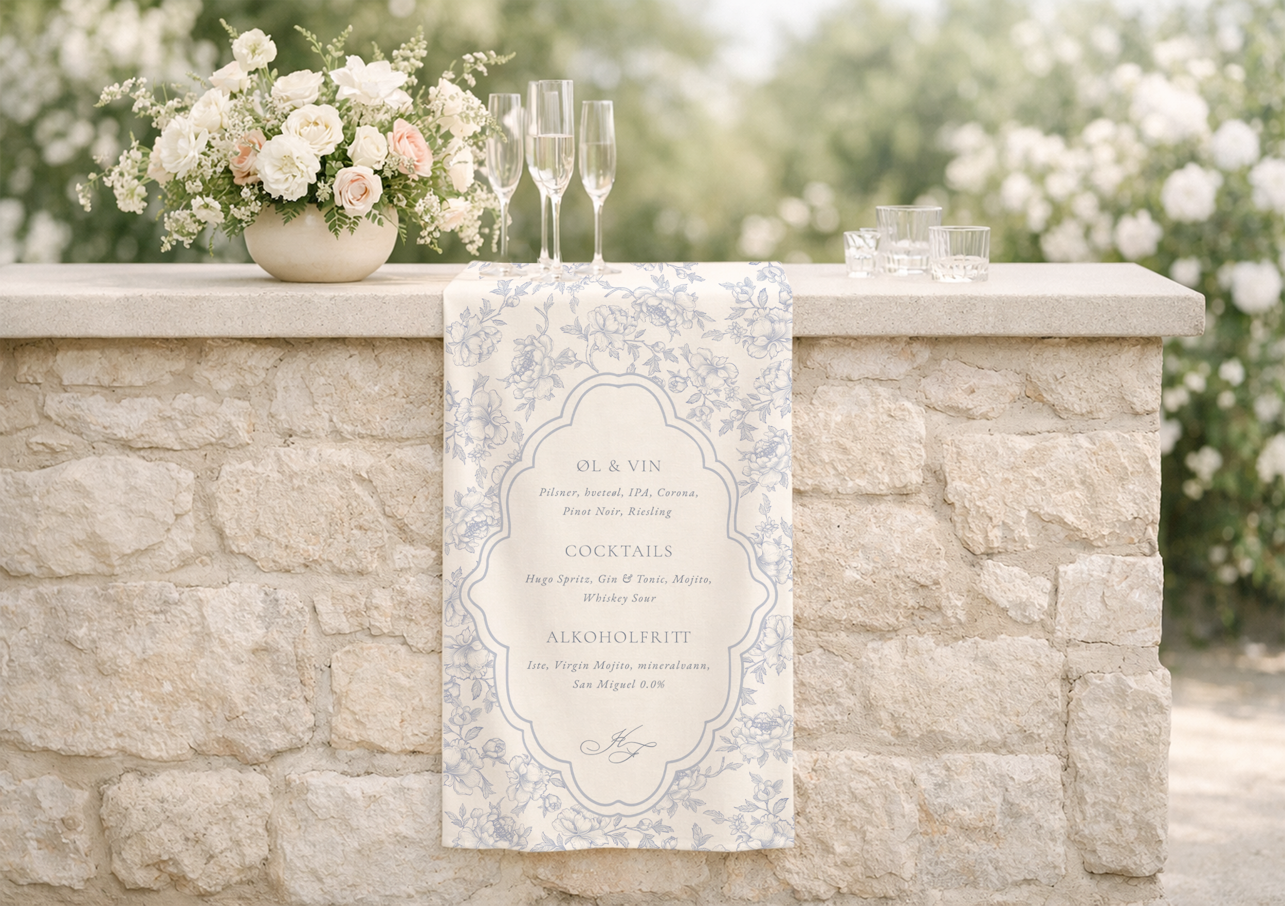 Stoffskilt | Barmeny Le Manoir