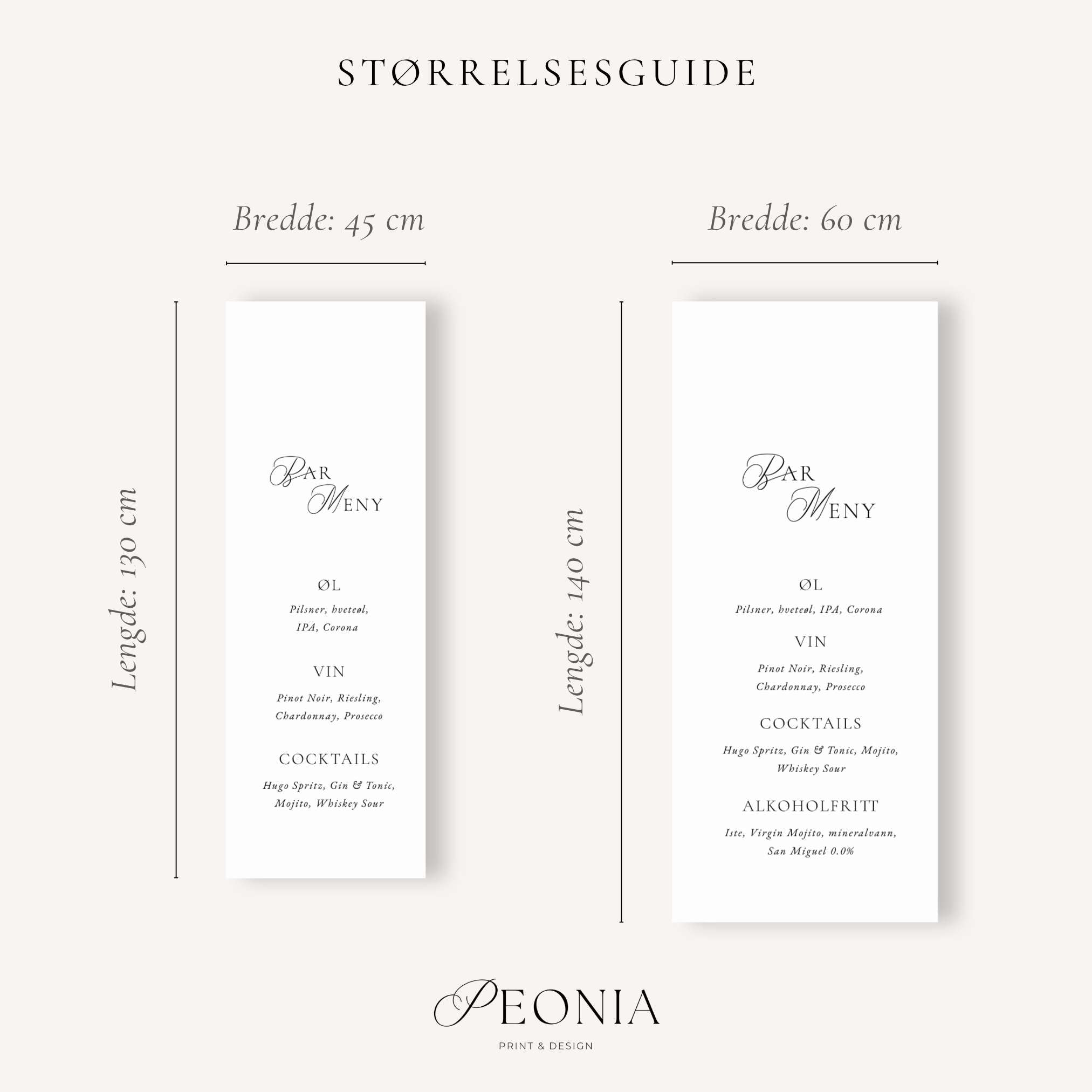 Stoffskilt | Barmeny Cin Cin