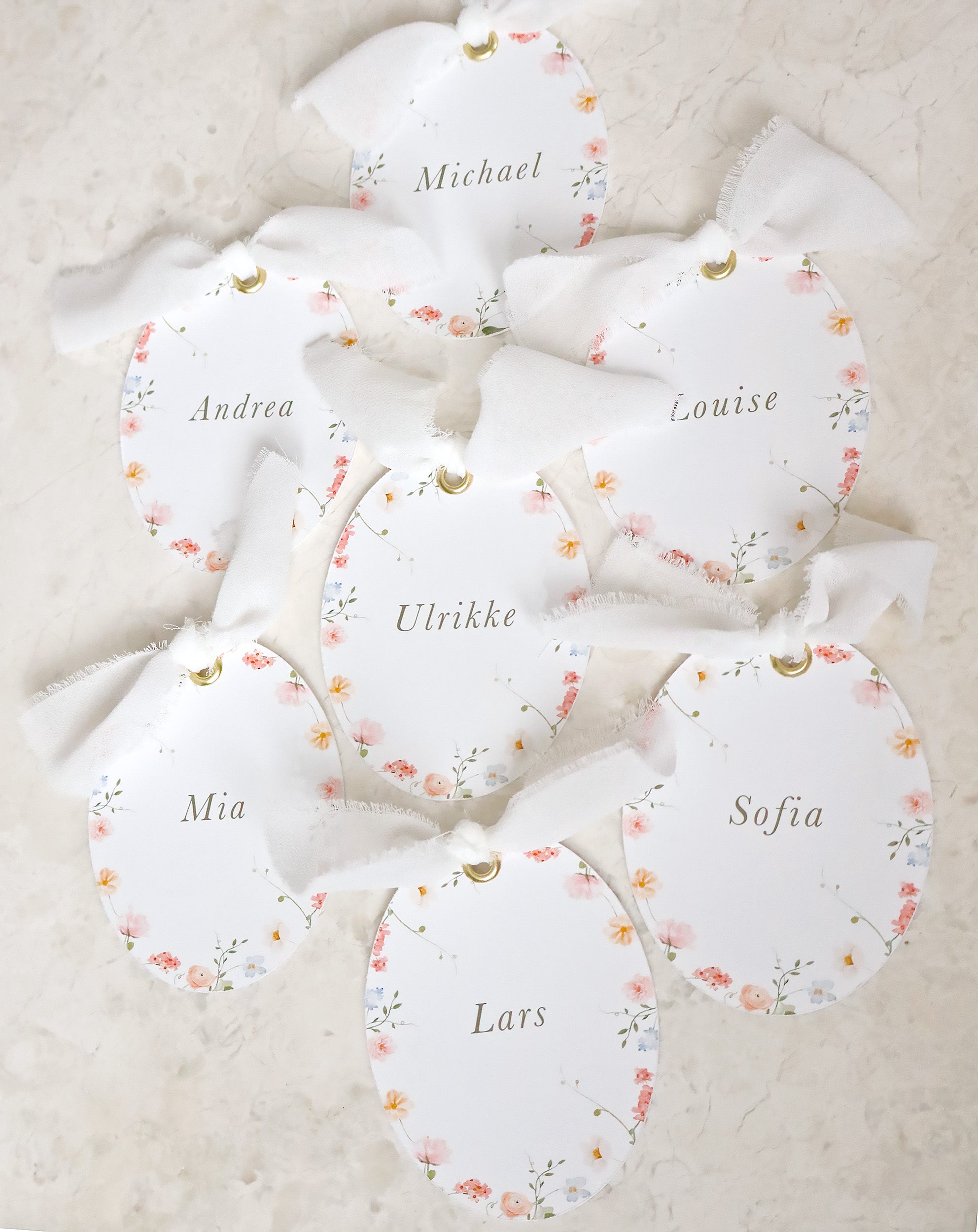 Florentine bordkort | Med bånd