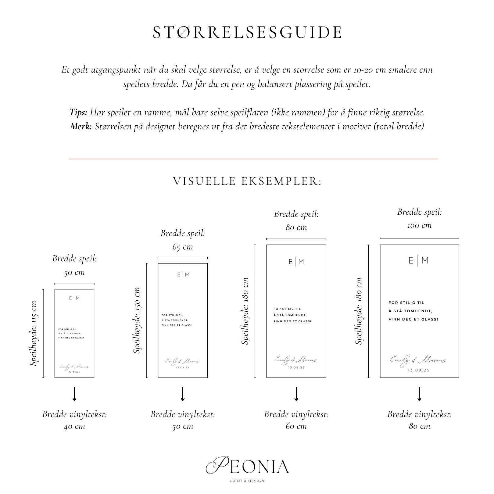 Tekst til speil | Ava