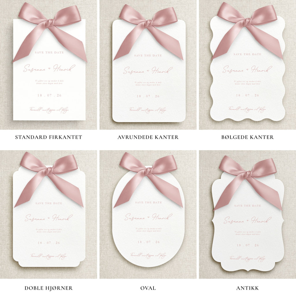 Sienna Save The Date | Med sløyfe