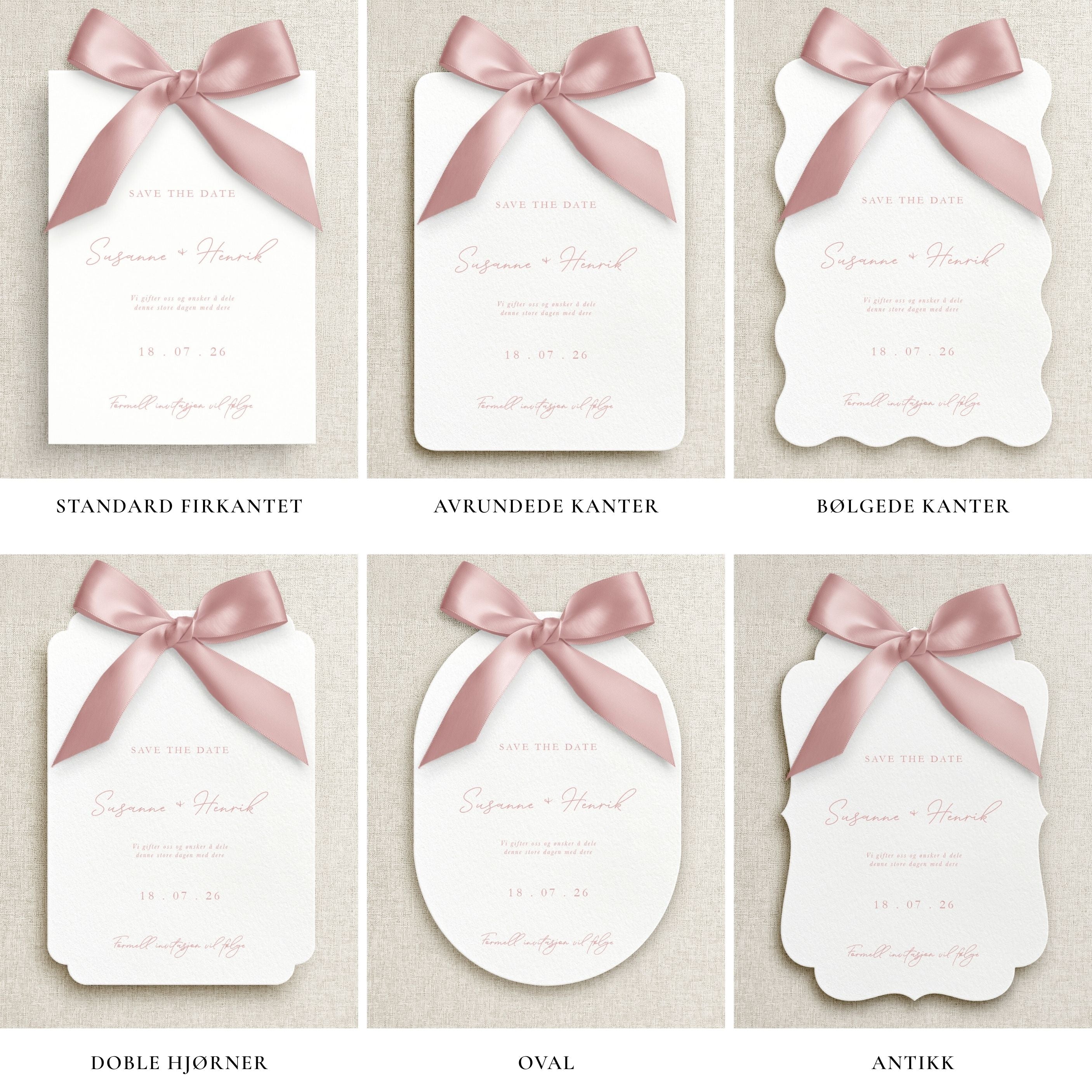 Sienna Save The Date | Med sløyfe