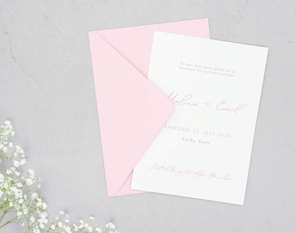 Premium konvolutt | Lys rosa