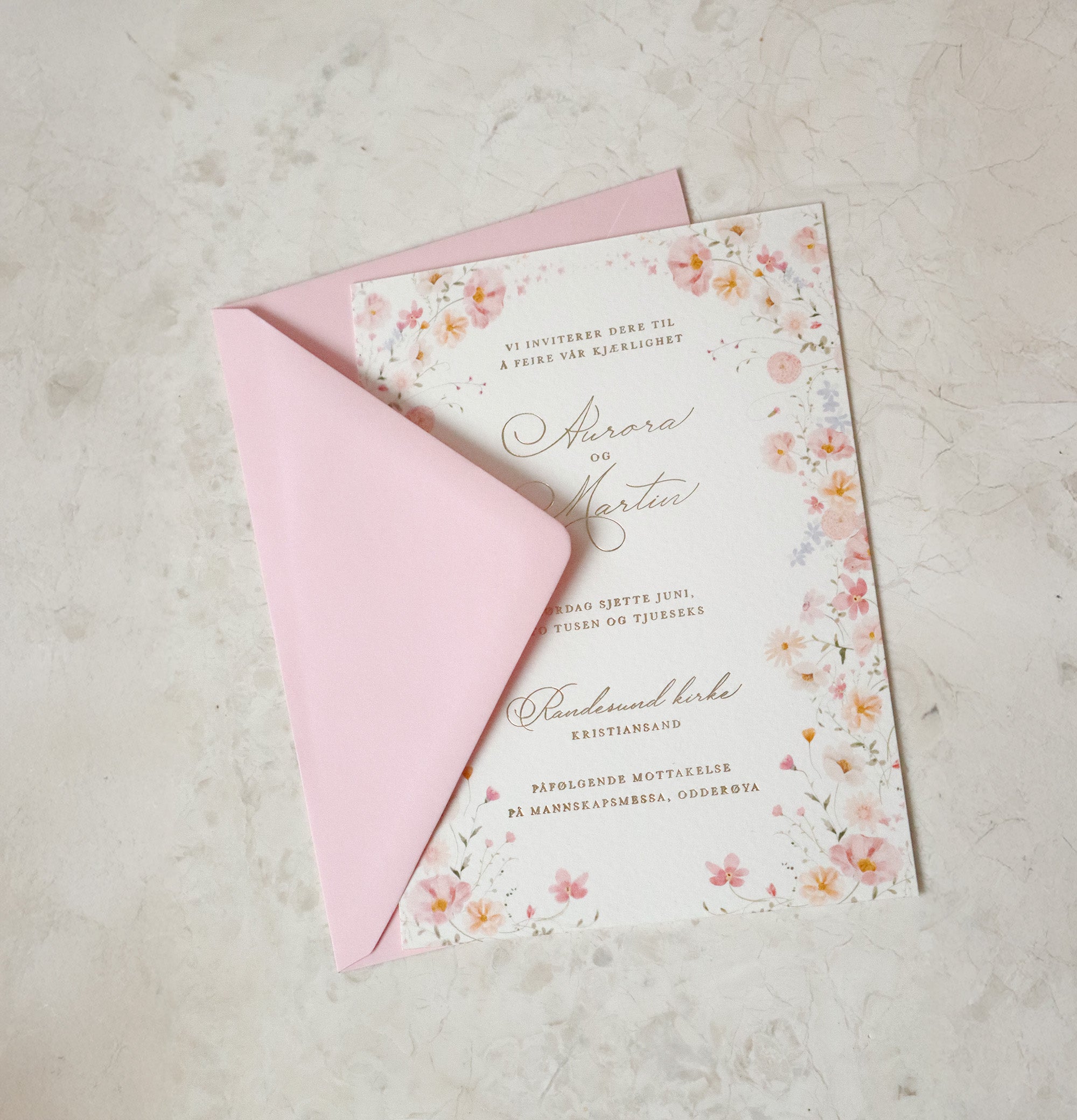 Premium konvolutt | Lys rosa