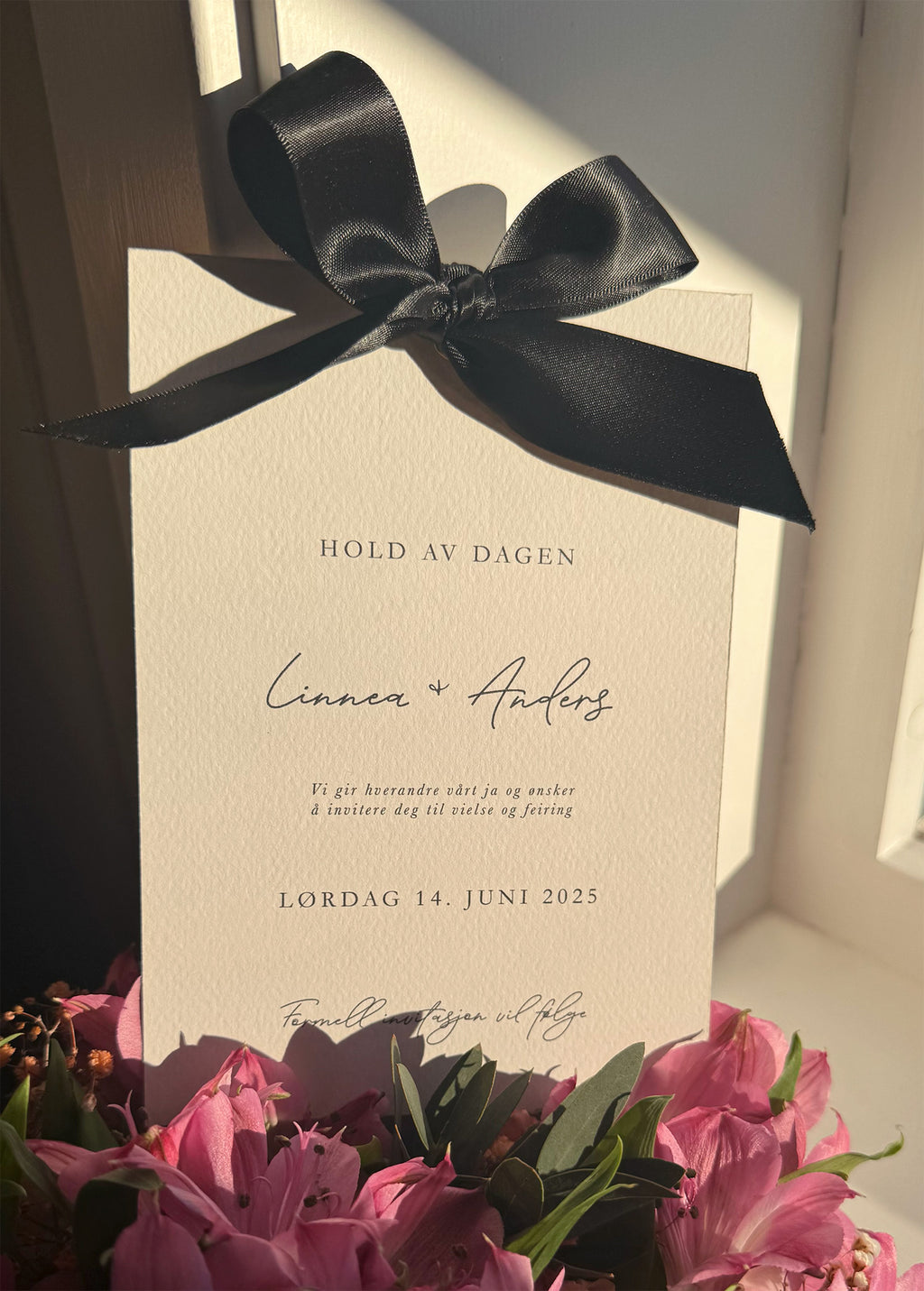 Sienna Save The Date | Med sløyfe