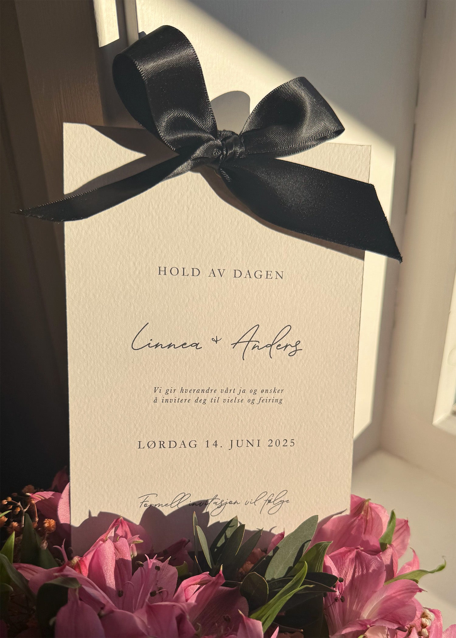 Sienna Save The Date | Med sløyfe