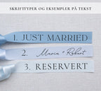 Personlig tilpasset satengbånd