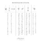 Tilpassede satengbånd med monogram