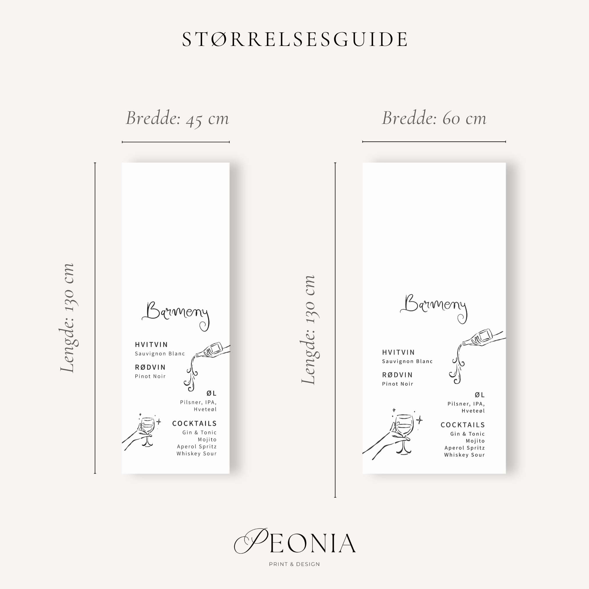 Stoffskilt | Barmeny Whimsical